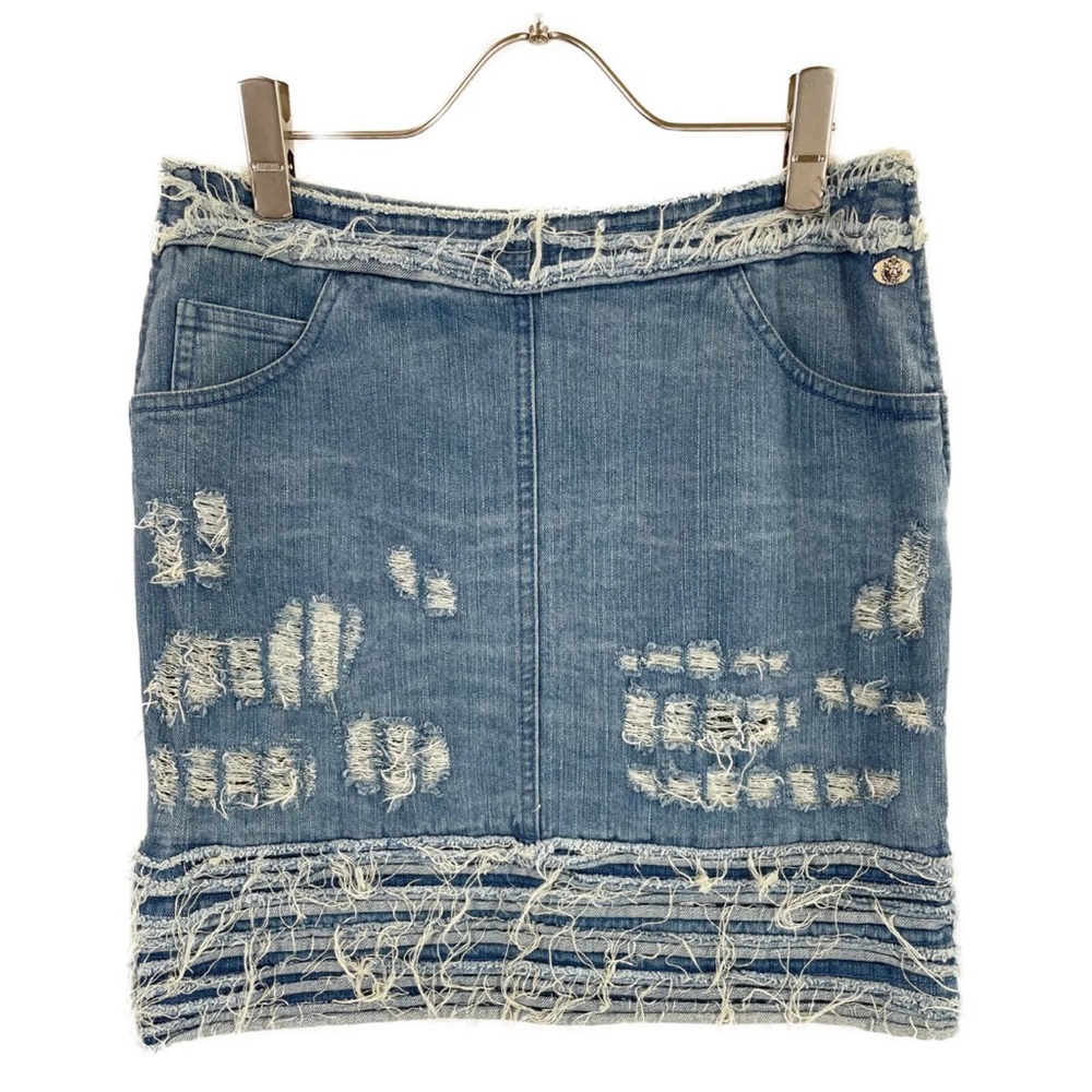 Chanel Lion Head Runaway Distressed Mini Skirt